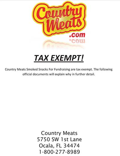 Sales Tax Exempt Info